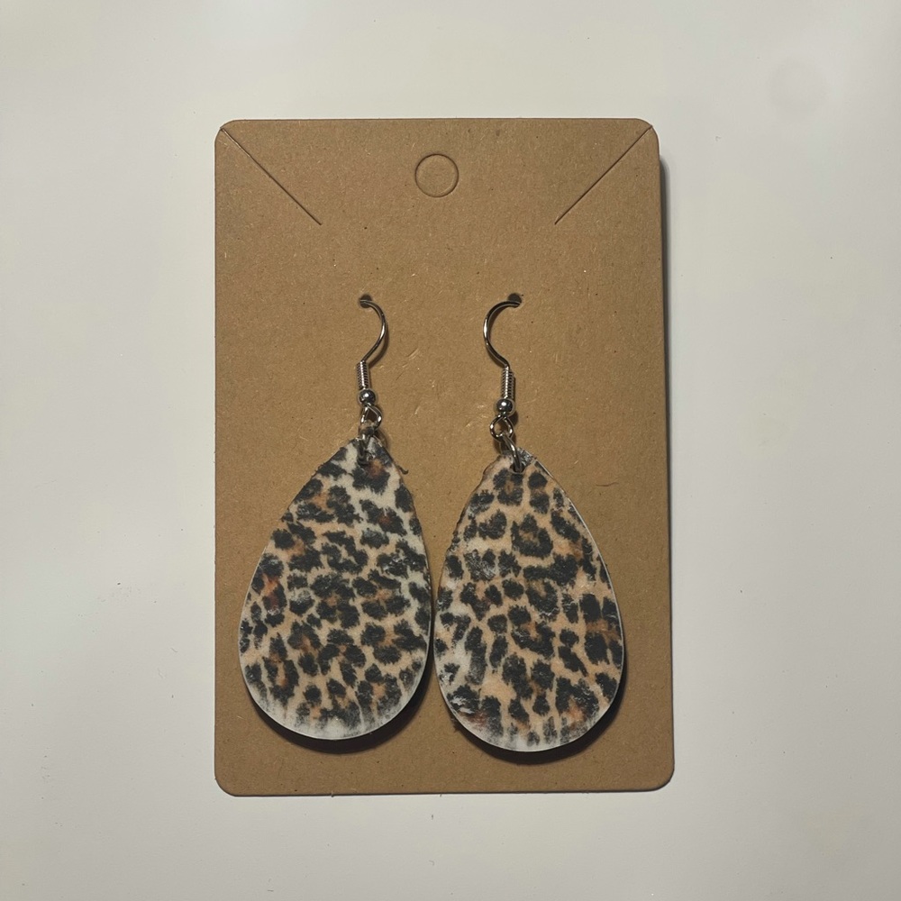 Leopard print earrings